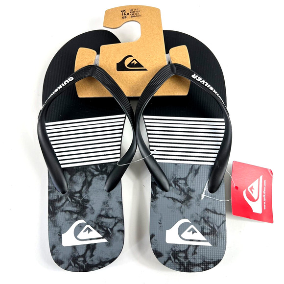 Quiksilver Men Java Slash Logo Flip-Flops Size 12 Blue Sandals New with Tags - Picture 5 of 12